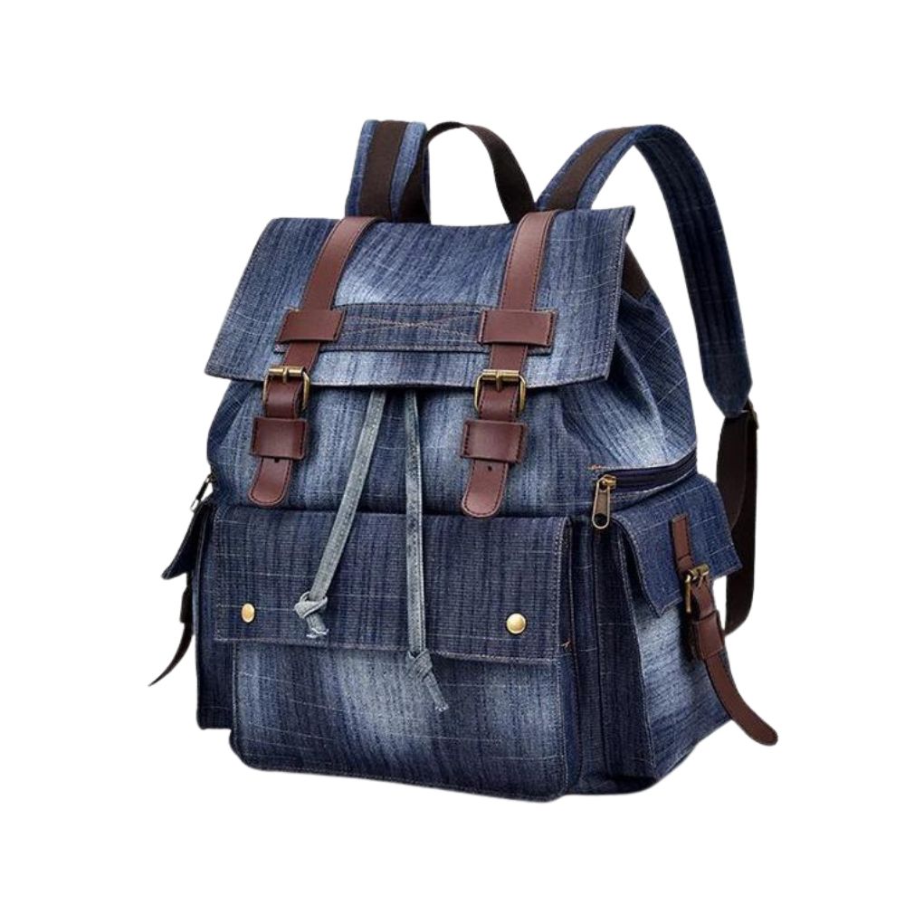Mochila Vaquera Denim Multibolsillo