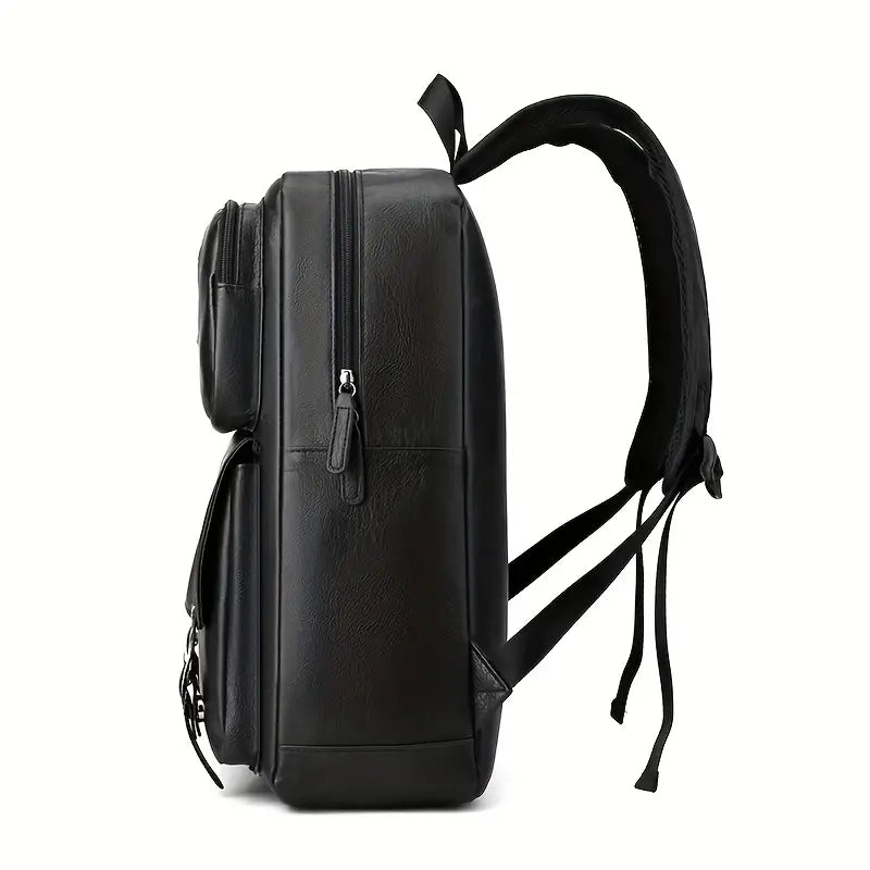 Mochila Cuero PU con Bolsillos